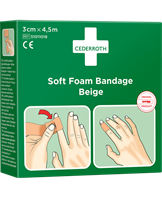 Soft Foam Bandage Beige 3cm x 4,5m