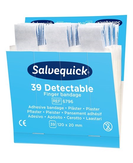 Salvequick Plaster blå ekstra lange refill