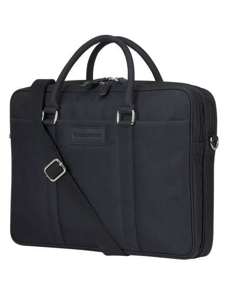 Ginza - 16” Duo Pocket Laptop Bag PURE (Recycled) - Black