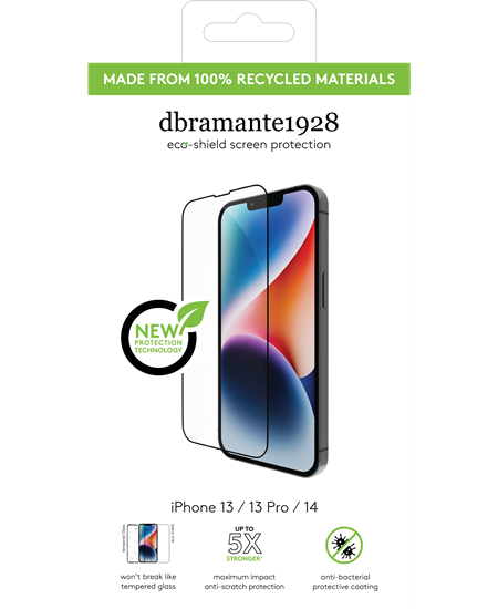 eco-shield - iPhone 13/13Pro/14/16e, Black edge