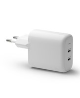 Re-charge - Wall Charger GaN - 2x USB-C 25W EU, White