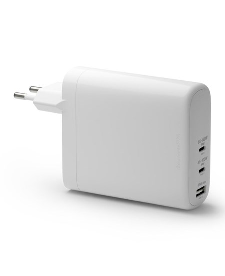 Re-charge - Wall Charger GaN - USB-C 140W+100W+18W EU, White