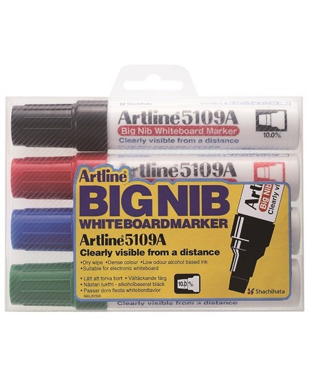 Whiteboardpenne Artline 5109A BIG 4/sæt