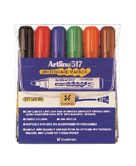 Whiteboard Marker Artline 517 6-sæt