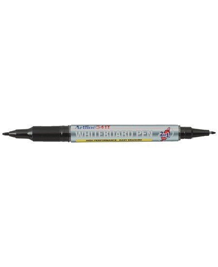 Whiteboard Marker Artline 541T 2i1 sort