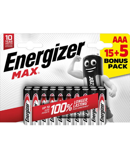 Energizer MAX AAA/E92 (15+5 pack)