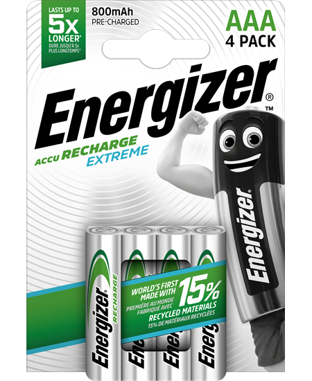 Energizer Rech Extreme AAA 800 mAh (4-pack)