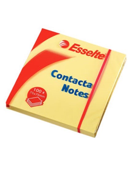 Contacta Notes 75x75 mm gul