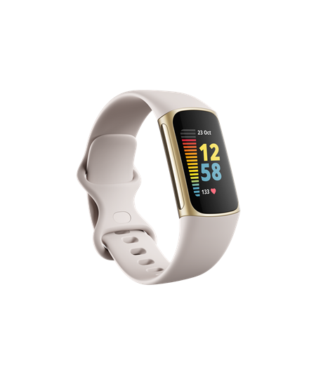 Fitbit Charge 5, Lunar White/Soft Gold