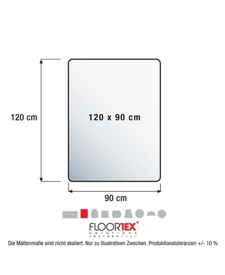 Advantage stoleunderlag PVC 90x120 cm tæppe sort