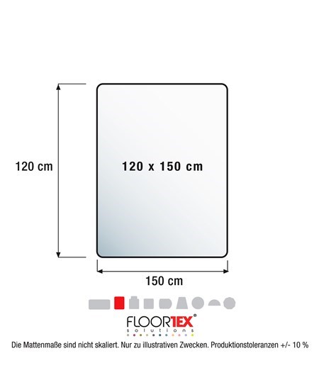 Advantage stoleunderlag PVC 120x150 cm tæppe sort