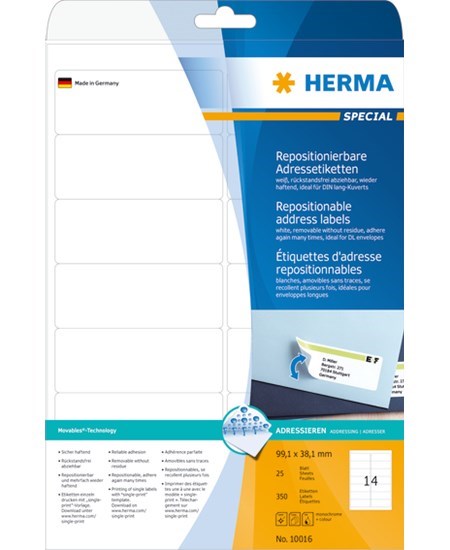 Herma etiket aftagelig 99,1x38,1 (350)