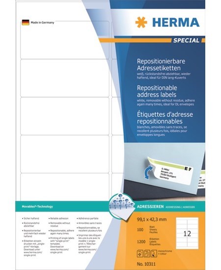 Herma etiket aftagelig 99,1x42,3 (1200)