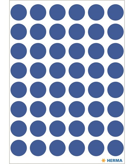 Herma etiket manuel ø13 mørkeblå (240)