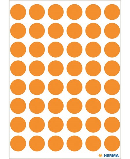 Herma etiket manuel ø13 neon orange (240)