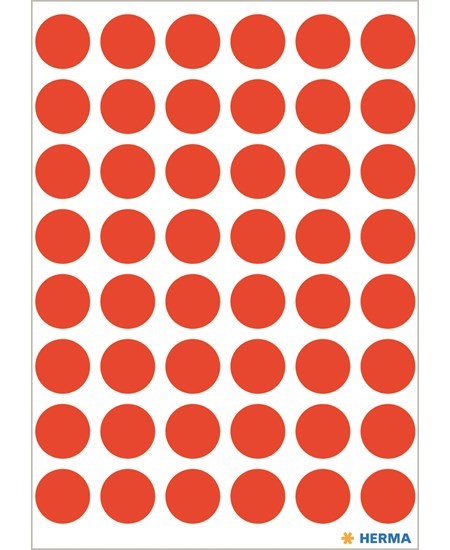 Herma etiket manuel ø13 neon rød (240)