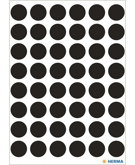 Herma etiket manuel ø13 sort (240)