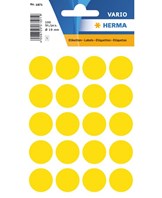 Herma etiket manuel ø19 gul (100)