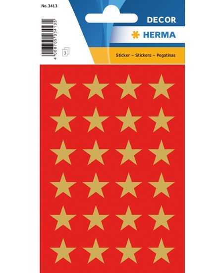 Herma stickers Decor julestjerner ø15 guld (3)