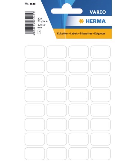 Herma etiket manuel 12x19 hvid (224)