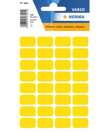 Herma etiket manuel 12x19 gul (160)