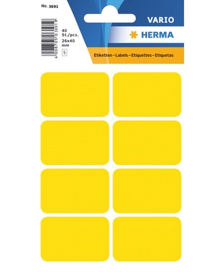 Herma etiket manuel 26x40 gul (40)