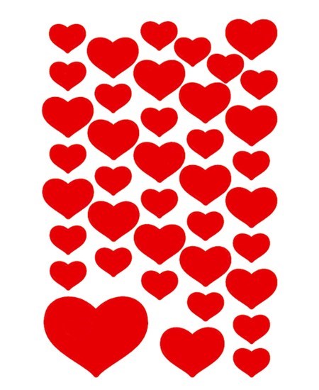 Herma stickers Decor små røde hjerter (3)