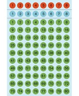 Herma etiket tal 1-160 ø8 sort/ass