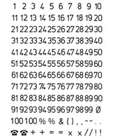 Herma etiket tal 1-100 5mm sort