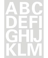 Herma etiket bogstaver A-Z 25mm hvid