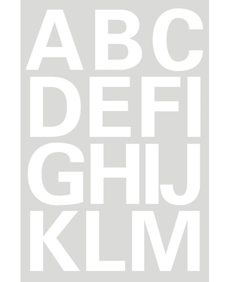 Herma etiket bogstaver A-Z 25mm hvid