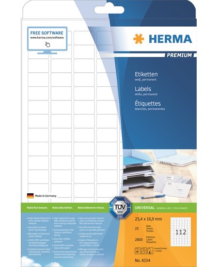 Herma etiket Premium 25,4x16,9 (2800)