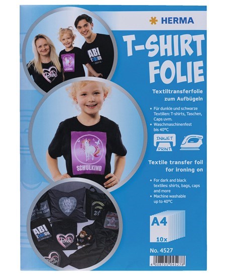 Herma T-shirt folie t/mørke tekstiler A4 (10)