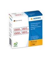 Herma etiket tal 0-999 dobbel 10x22 rød (2x1000)