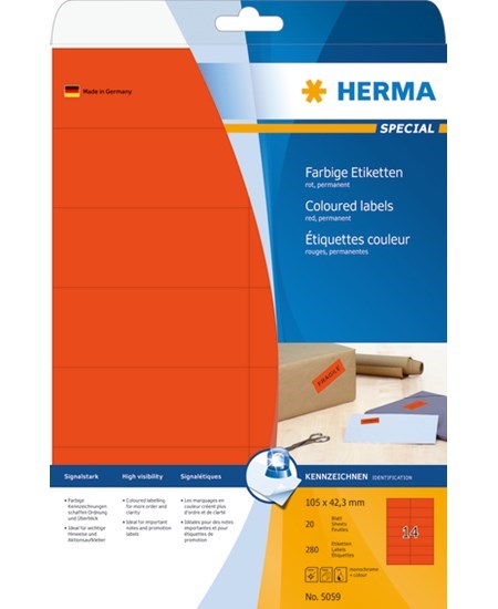 Herma etiket Special 105x42,3 rød (280)