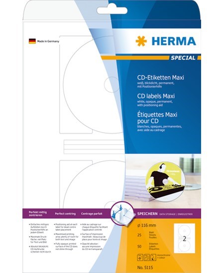 Herma etiket Special CD maxi ø116 (50)