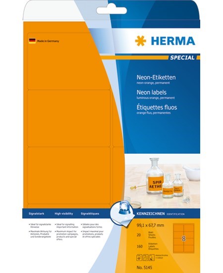 Herma etiket Special 99,1x67,7 neon orange(160)