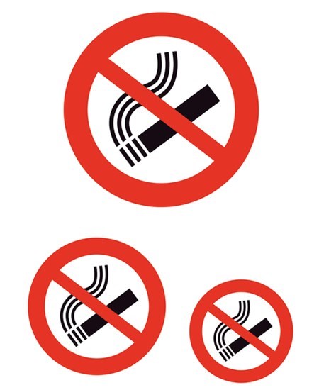 Herma etiket "No smoking" rygeforbud (3)