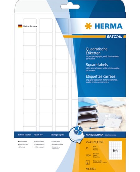 Herma etiket Special inkjet 25,4x25,4 (1650)