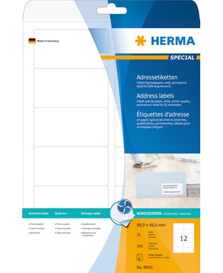 Herma etiket Special Inkjet 88,9x46,5 (300)