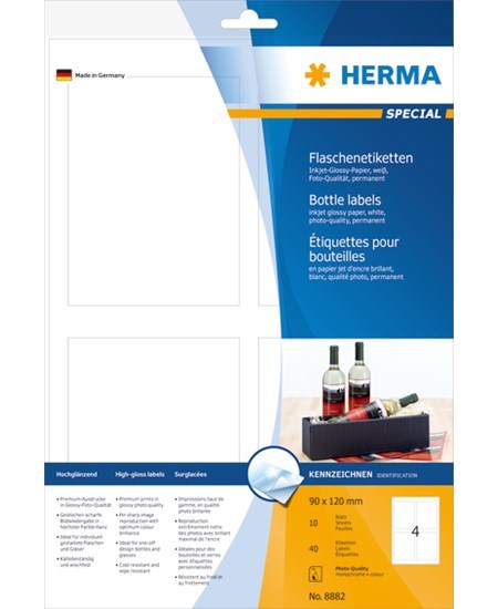 Herma Inkjet flaskelabels 90x120 glossy (40)