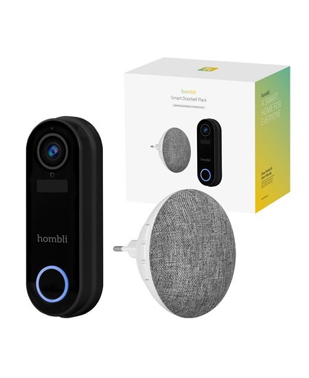 Smart Doorbell 2 Pack (Doorbell 2 + Chime 2), Black