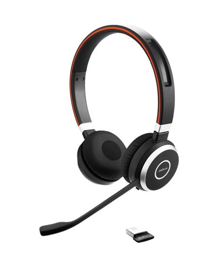 Jabra Evolve 75 USB Headset, Black (Duo)