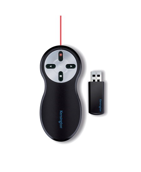 Kensington Wireless Presenter w/Red Laser, Black