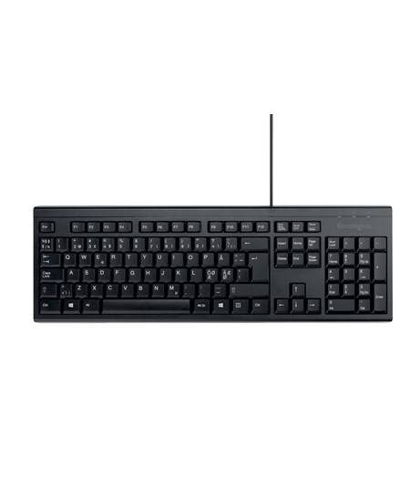 Kensington EQ Keyb. KB100S m/kabel (Nordic)