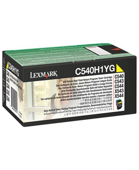 C540/C543/C544 toner yellow return 2K