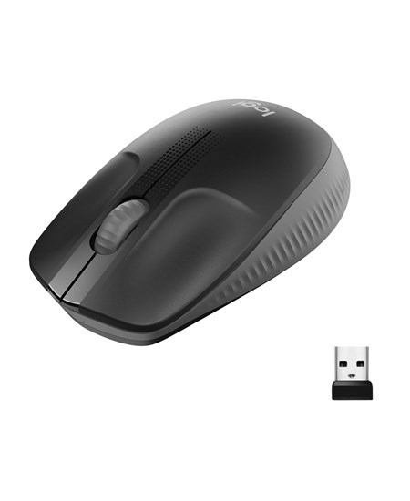 M190 Full-size wireless mouse, Charcoal