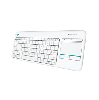 K400 Plus Wireless Touch Keyboard, White (Nordic)