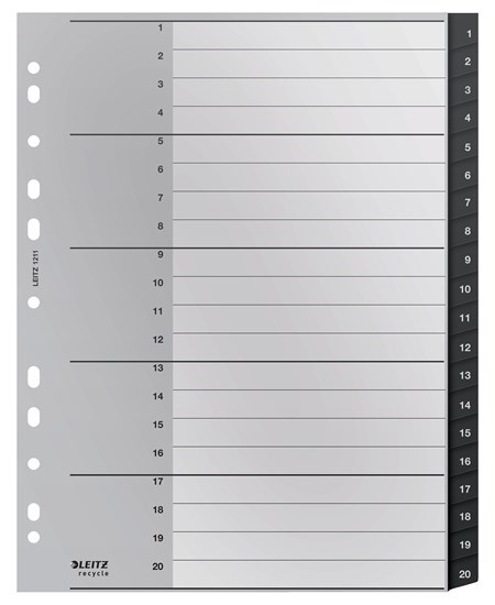 Register recycle PP A4 1-20 sort