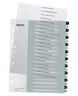 Register printbar PP A4+ 1-20 hvid/sort